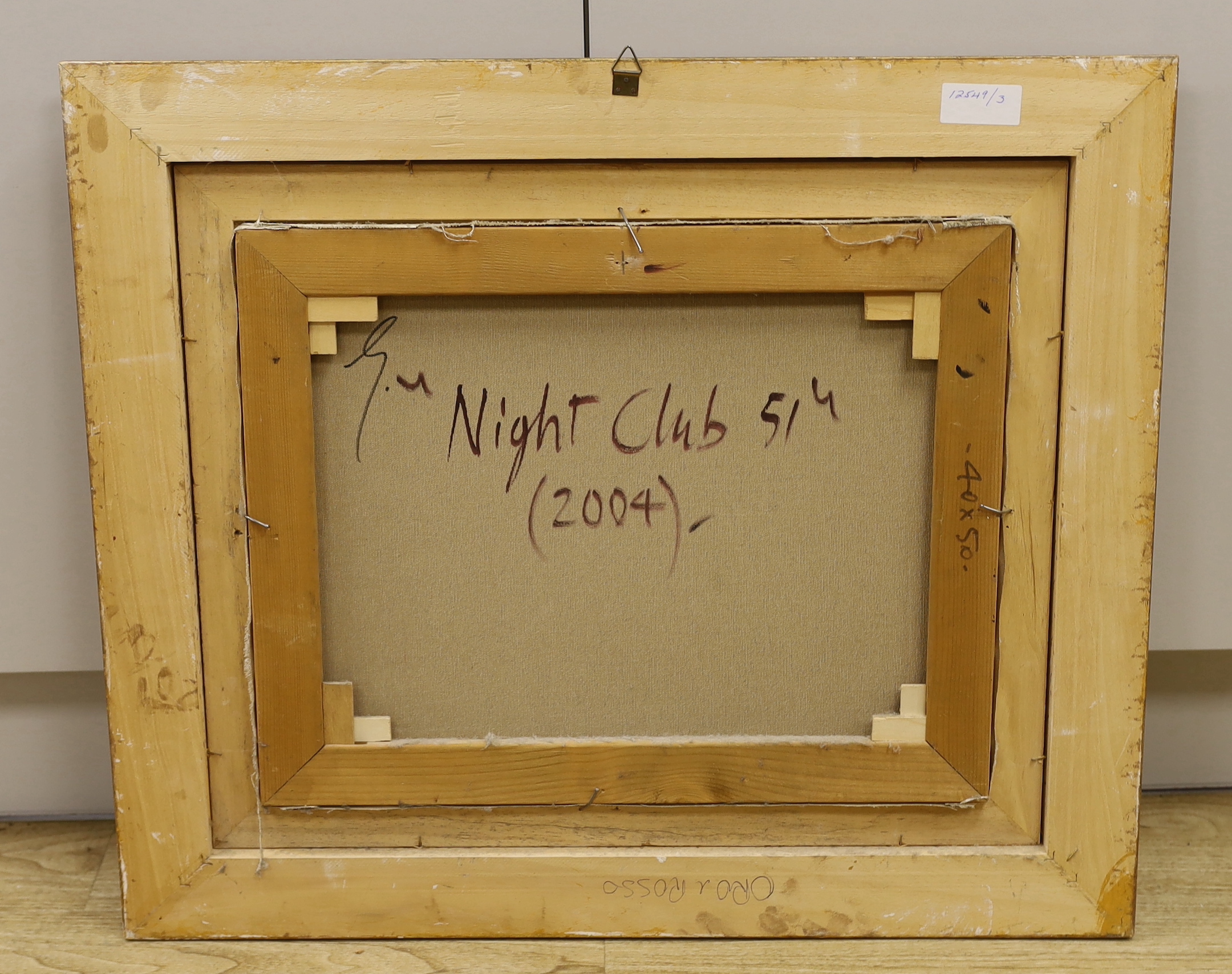 Gino Giuni?, oil on canvas, 'The Nightclub', 2004 39x49cm
